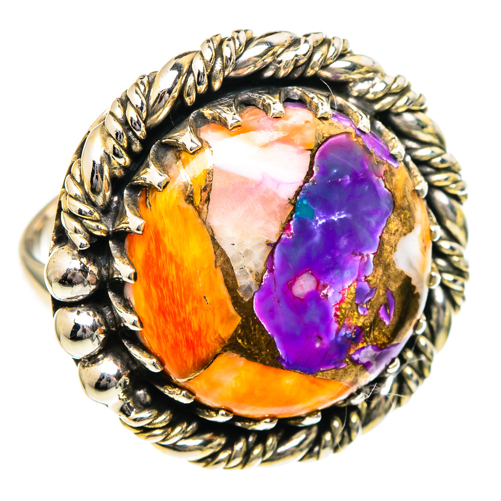 Spiny Oyster Turquoise Rings handcrafted by Anasilvercos - RING96485