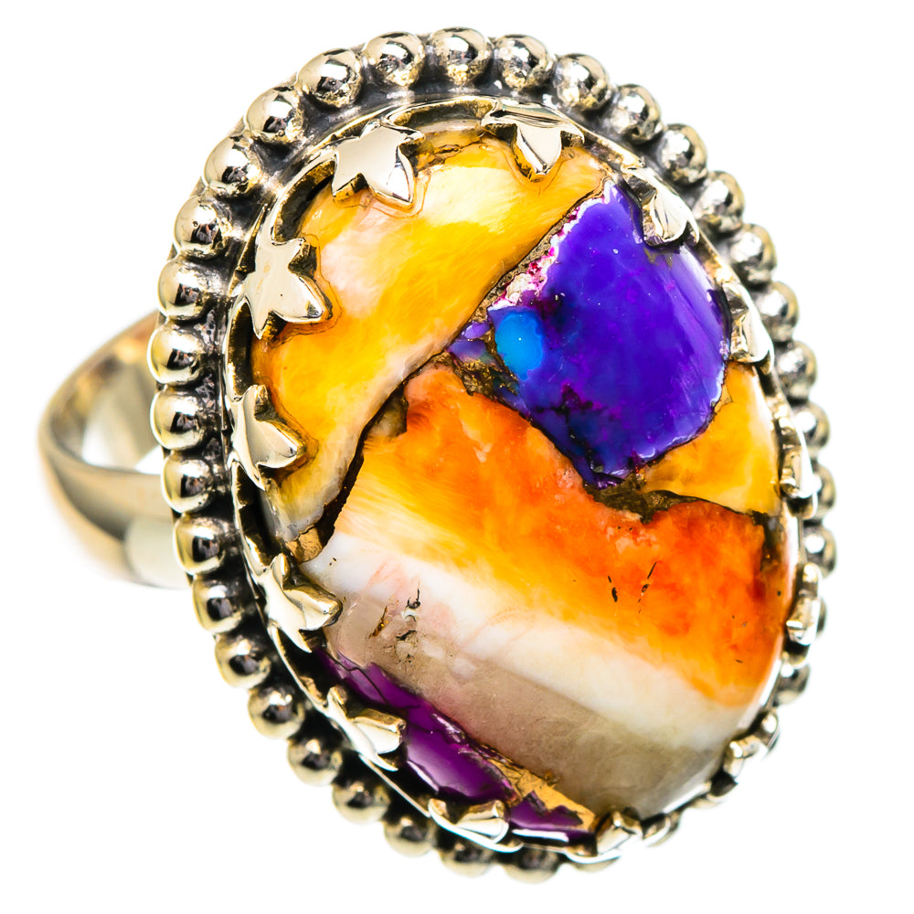 Spiny Oyster Turquoise Rings handcrafted by Anasilvercos - RING96501