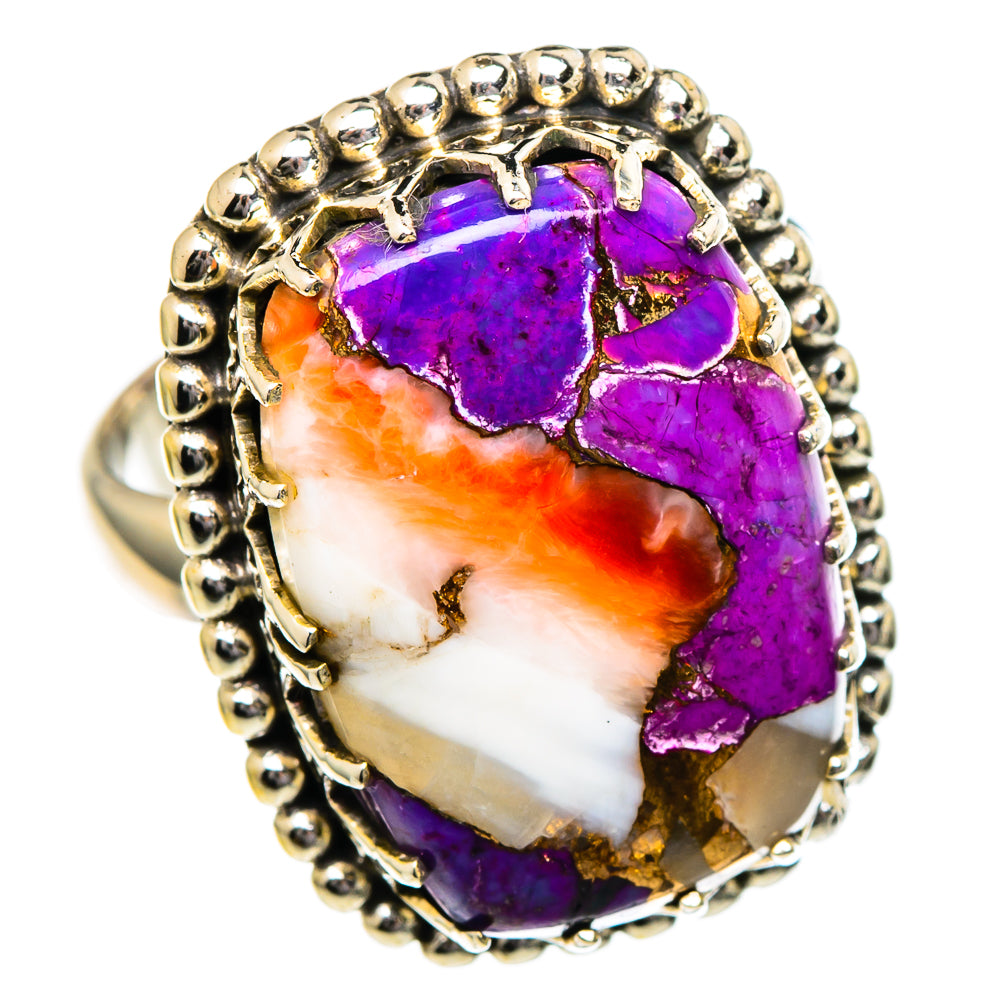 Spiny Oyster Turquoise Rings handcrafted by Anasilvercos - RING96502