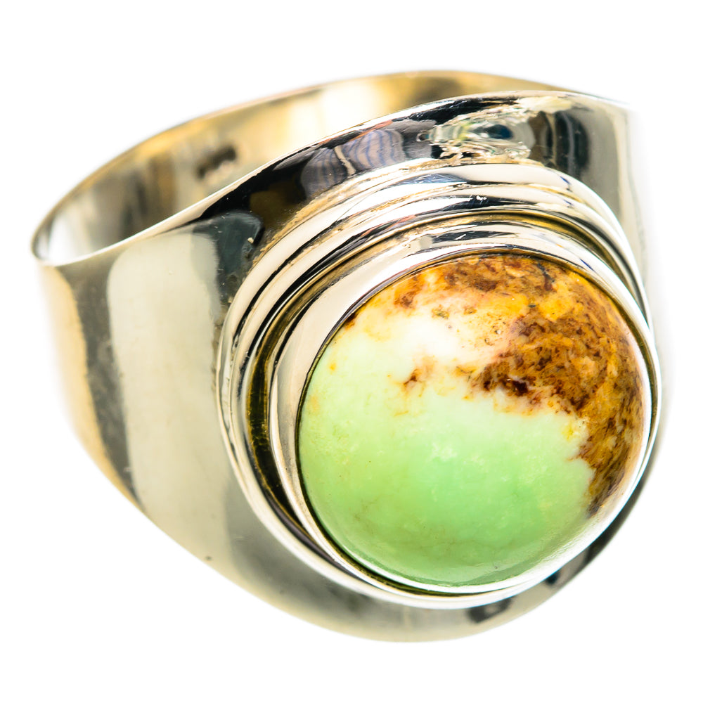 Lemon Chrysoprase Rings handcrafted by Anasilvercos - RING96503 - Photo 2