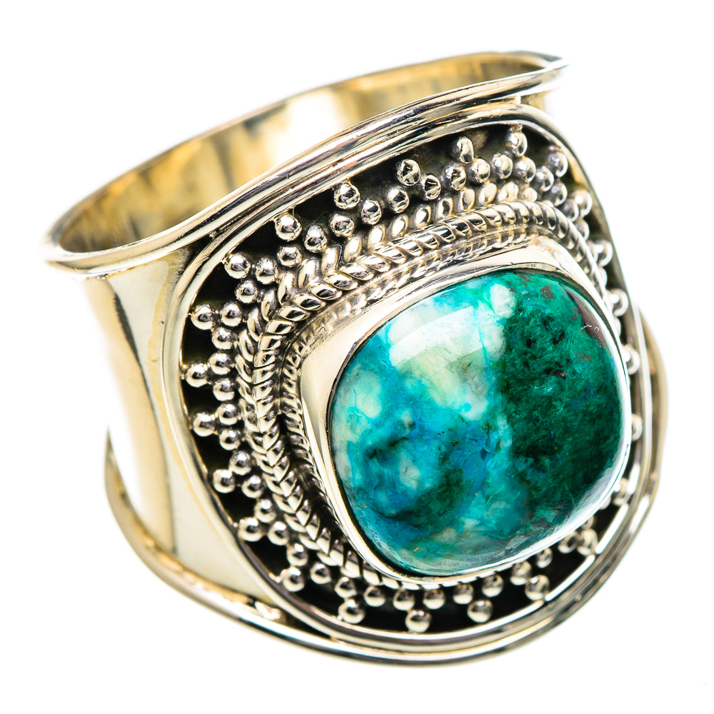 Chrysocolla Rings handcrafted by Anasilvercos - RING96566