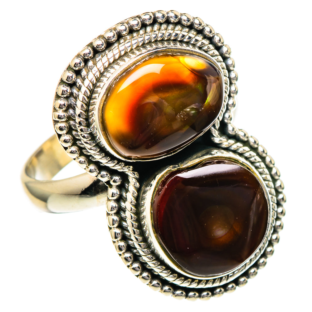 Mexican Fire Agate Rings handcrafted by Anasilvercos - RING96671