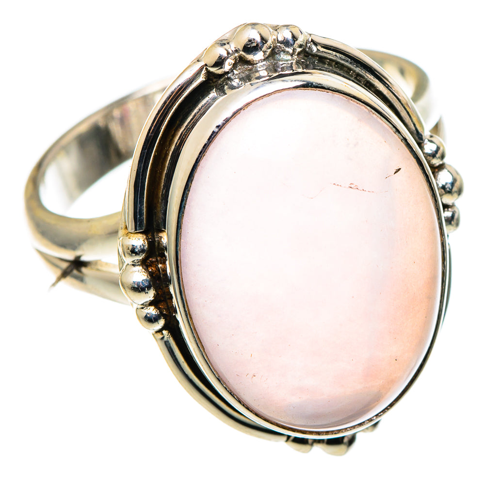 Rose Quartz Rings handcrafted by Anasilvercos - RING96736