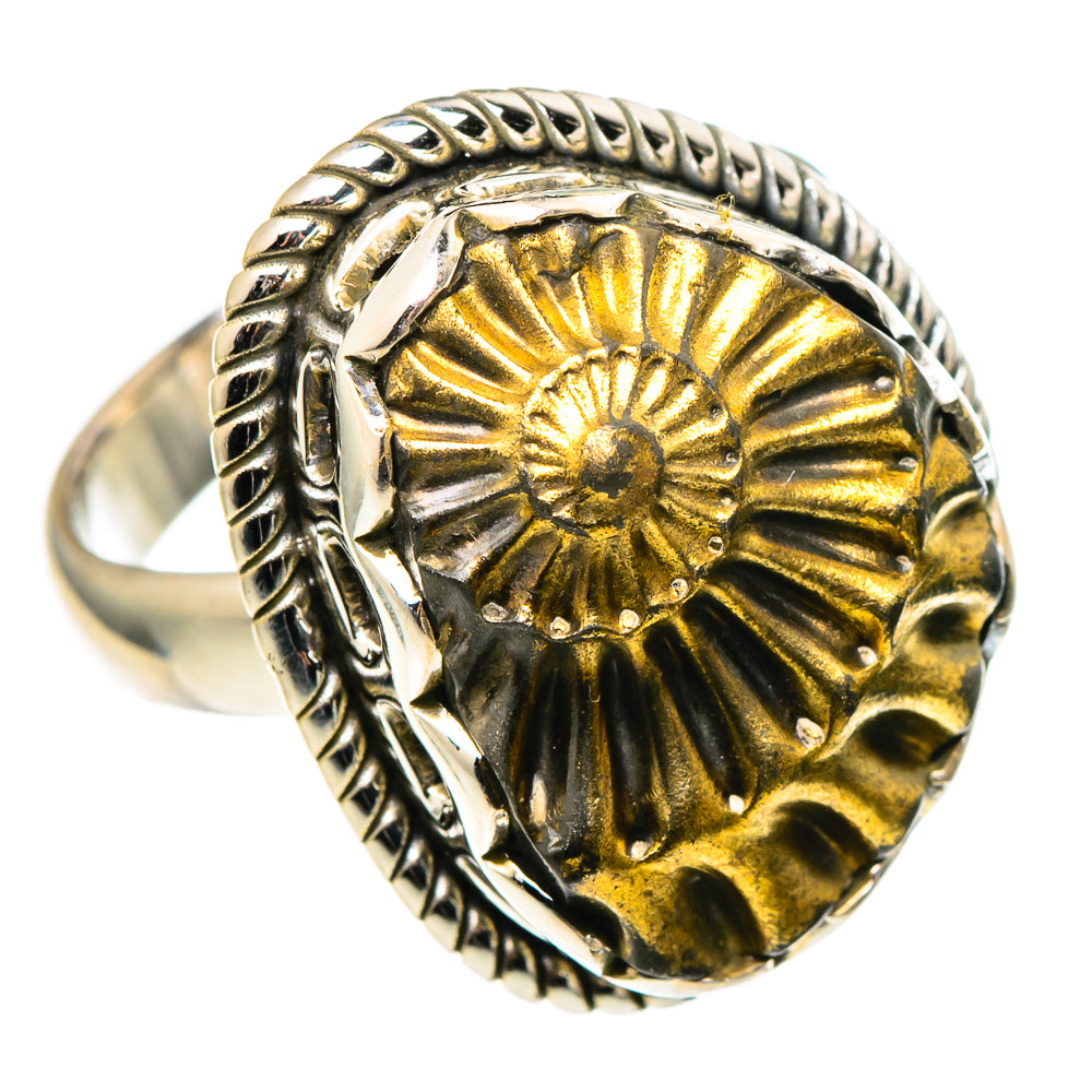 Pyrite Fossil Rings handcrafted by Anasilvercos - RING96745