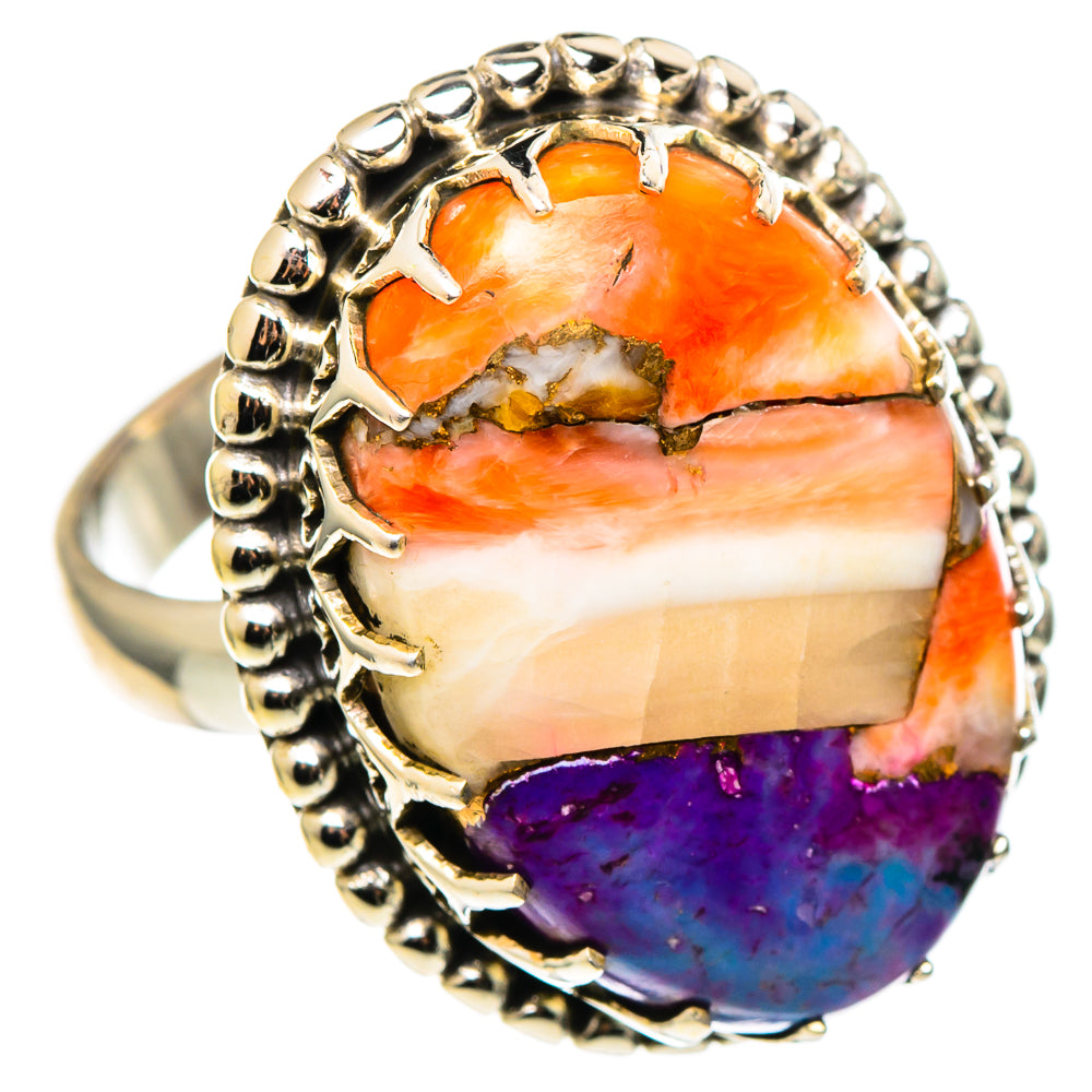 Spiny Oyster Turquoise Rings handcrafted by Anasilvercos - RING96749