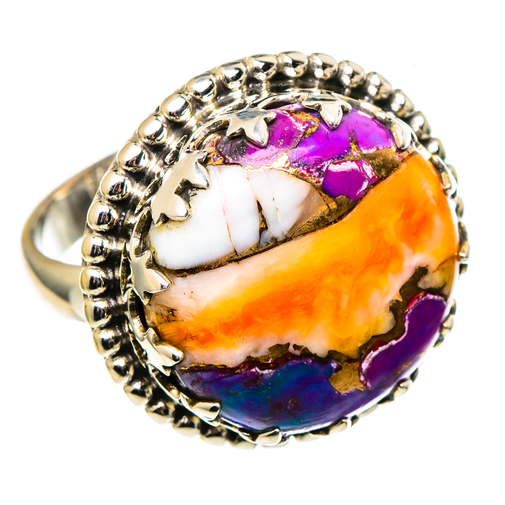 Spiny Oyster Turquoise Rings handcrafted by Anasilvercos - RING96750