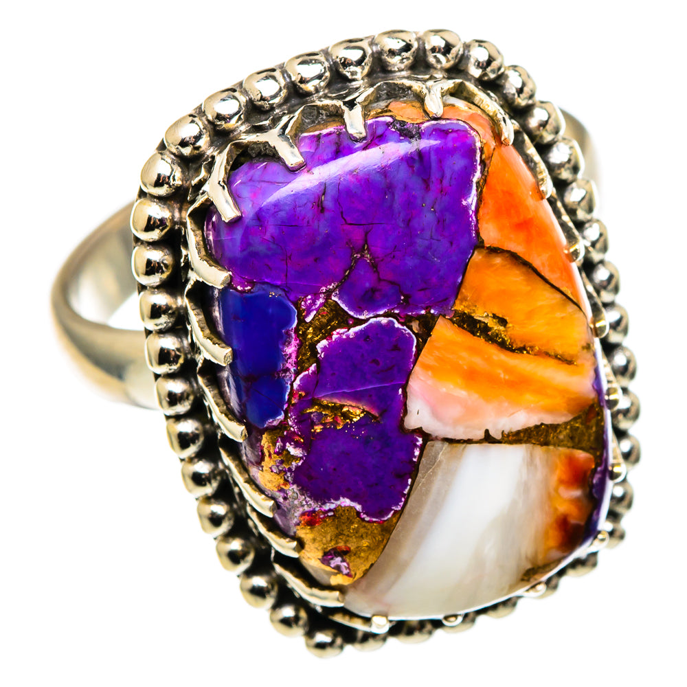 Spiny Oyster Turquoise Rings handcrafted by Anasilvercos - RING96779