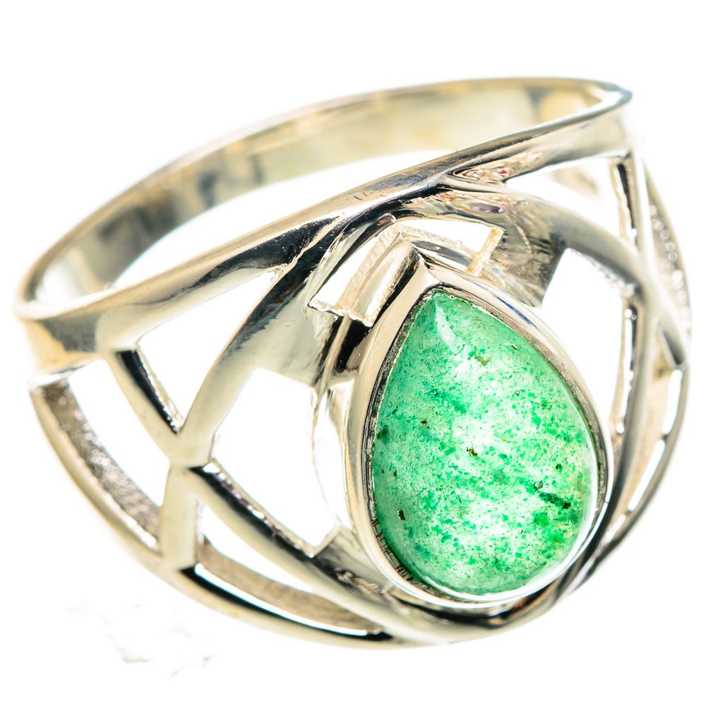 Green Aventurine Rings handcrafted by Anasilvercos - RING96787