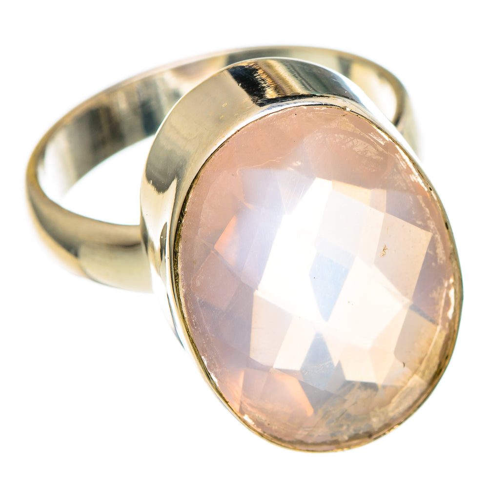 Rose Quartz Rings handcrafted by Anasilvercos - RING96793