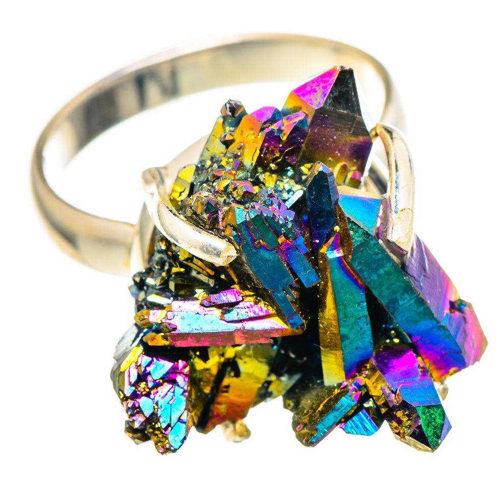 Titanium Sunshine Druzy Rings handcrafted by Anasilvercos - RING96806