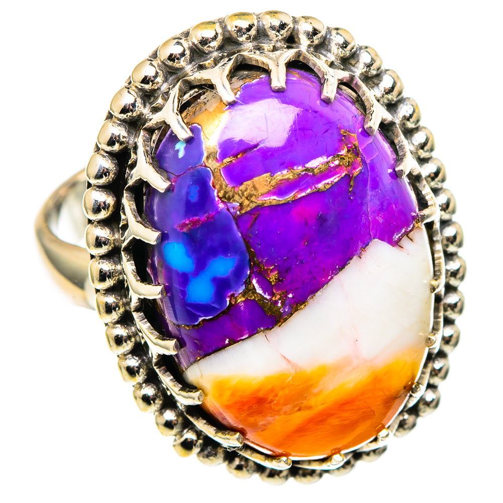Spiny Oyster Turquoise Rings handcrafted by Anasilvercos - RING96807