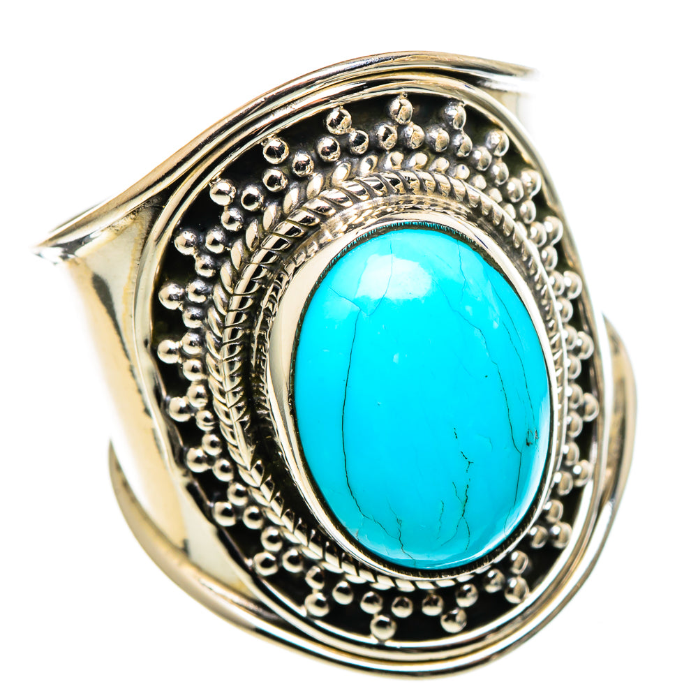 Tibetan Turquoise Rings handcrafted by Anasilvercos - RING96813