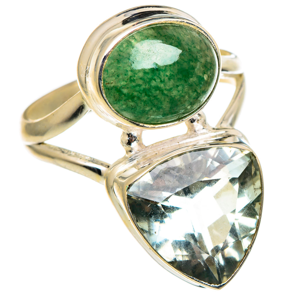 Green Amethyst Rings handcrafted by Anasilvercos - RING96815