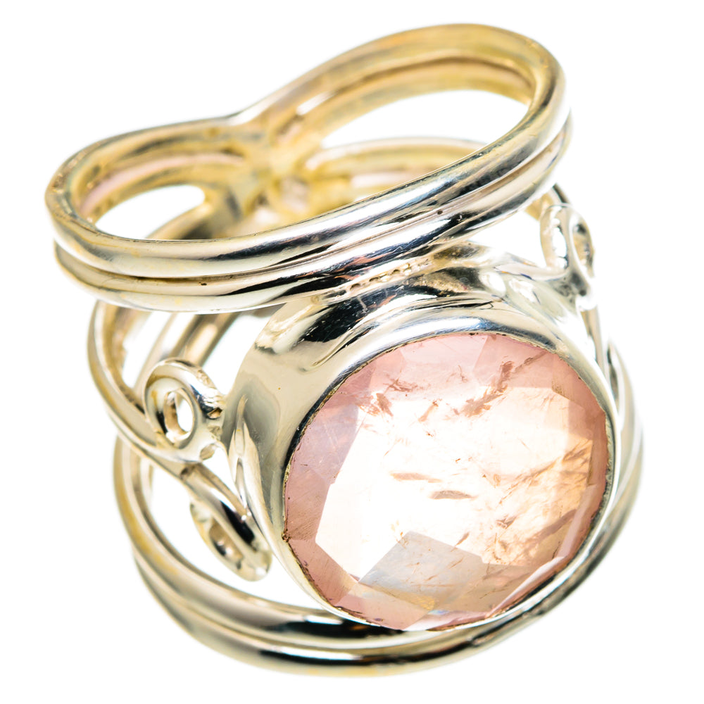 Rose Quartz Rings handcrafted by Anasilvercos - RING96823
