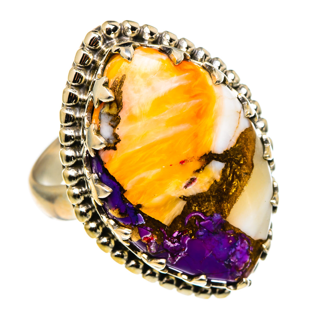 Spiny Oyster Turquoise Rings handcrafted by Anasilvercos - RING96835