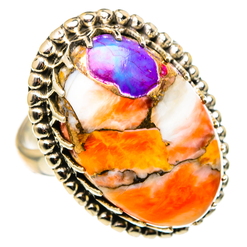 Spiny Oyster Turquoise Rings handcrafted by Anasilvercos - RING96858