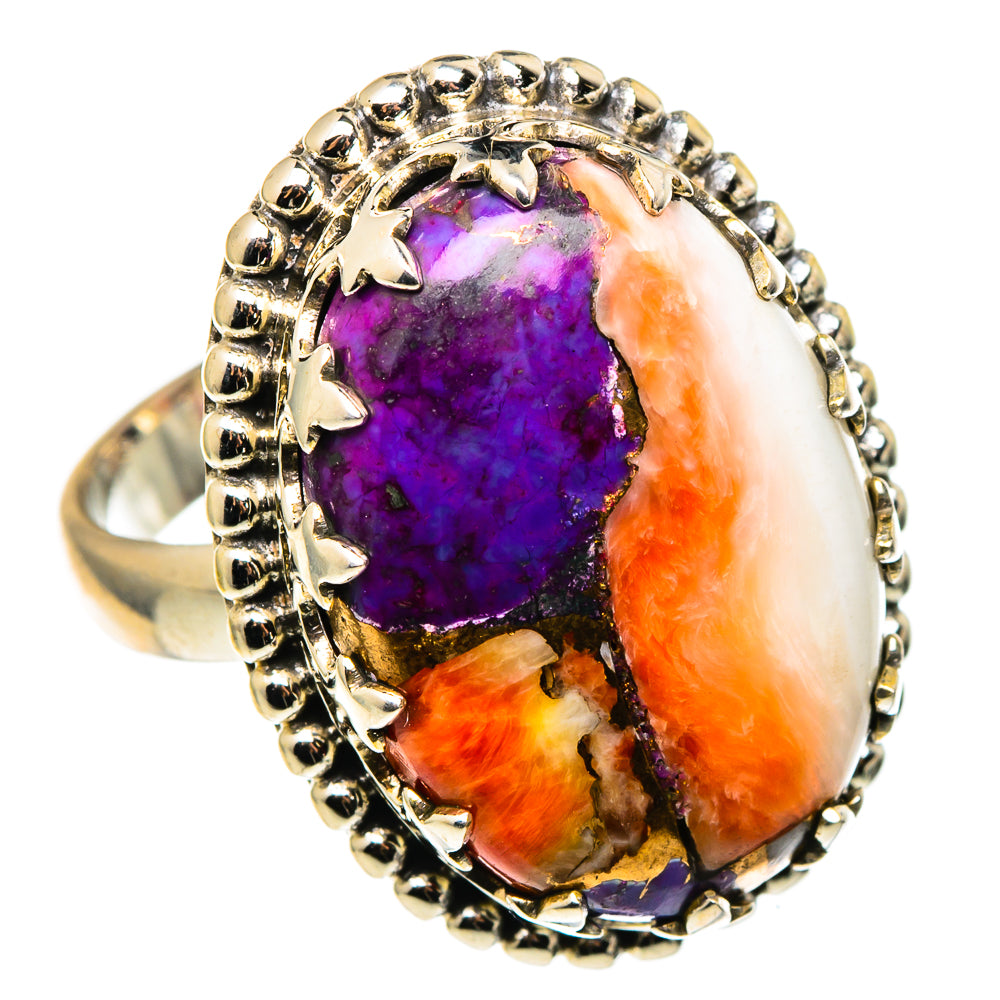 Spiny Oyster Turquoise Rings handcrafted by Anasilvercos - RING96859