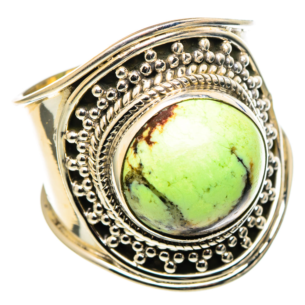 Lemon Chrysoprase Rings handcrafted by Anasilvercos - RING96860