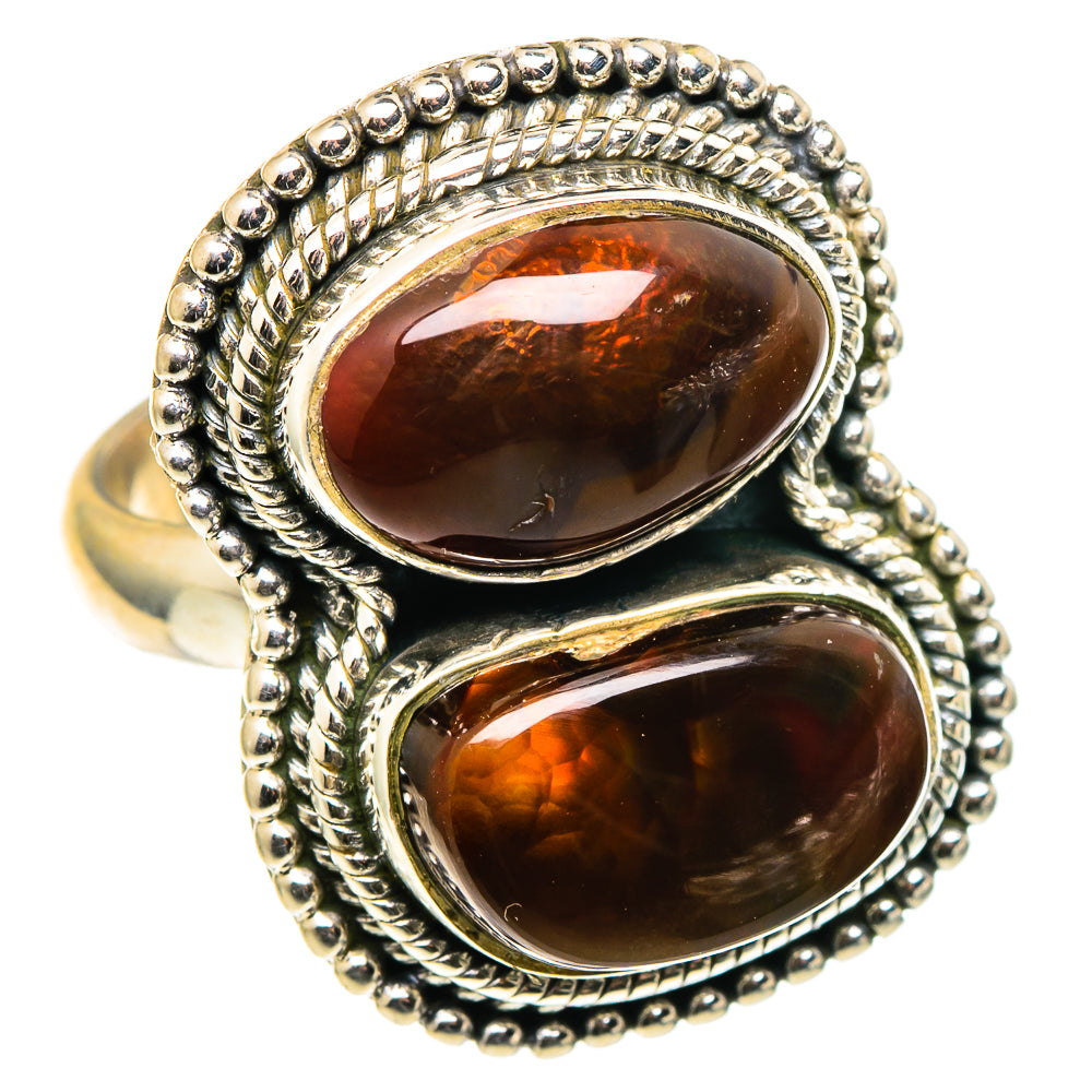 Mexican Fire Agate Rings handcrafted by Anasilvercos - RING96871