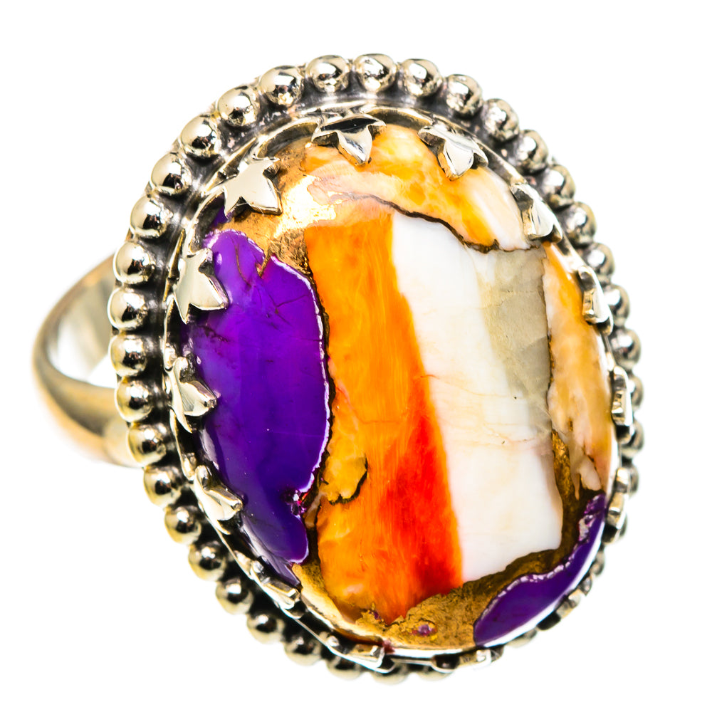 Spiny Oyster Turquoise Rings handcrafted by Anasilvercos - RING96881