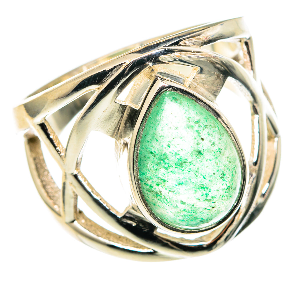 Green Aventurine Rings handcrafted by Anasilvercos - RING96889