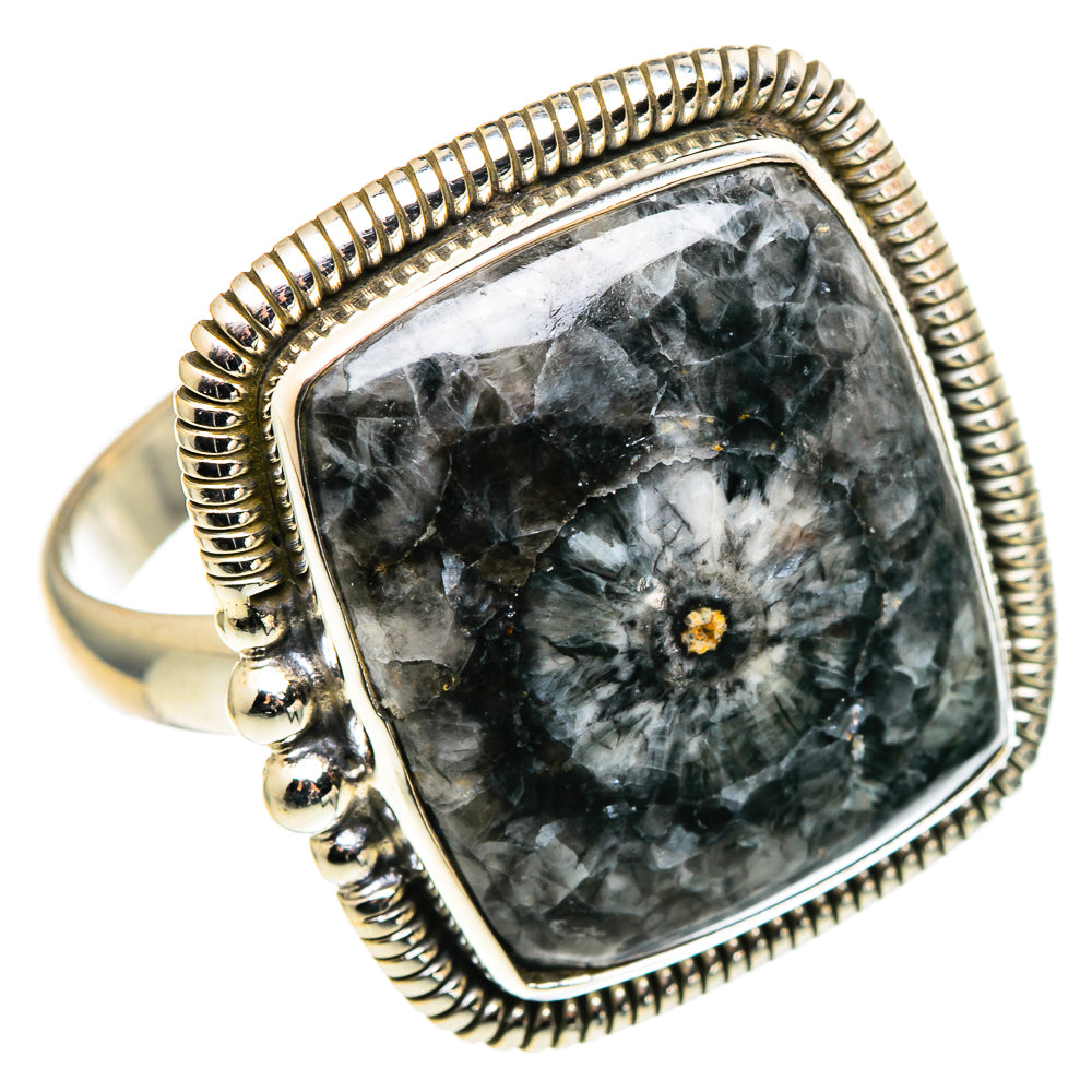 Moroccan Goniatite Fossil Rings handcrafted by Anasilvercos - RING96955