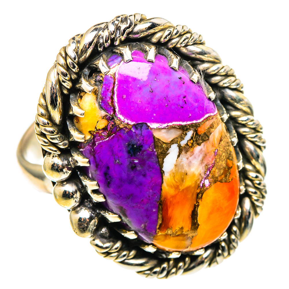 Spiny Oyster Turquoise Rings handcrafted by Anasilvercos - RING96958