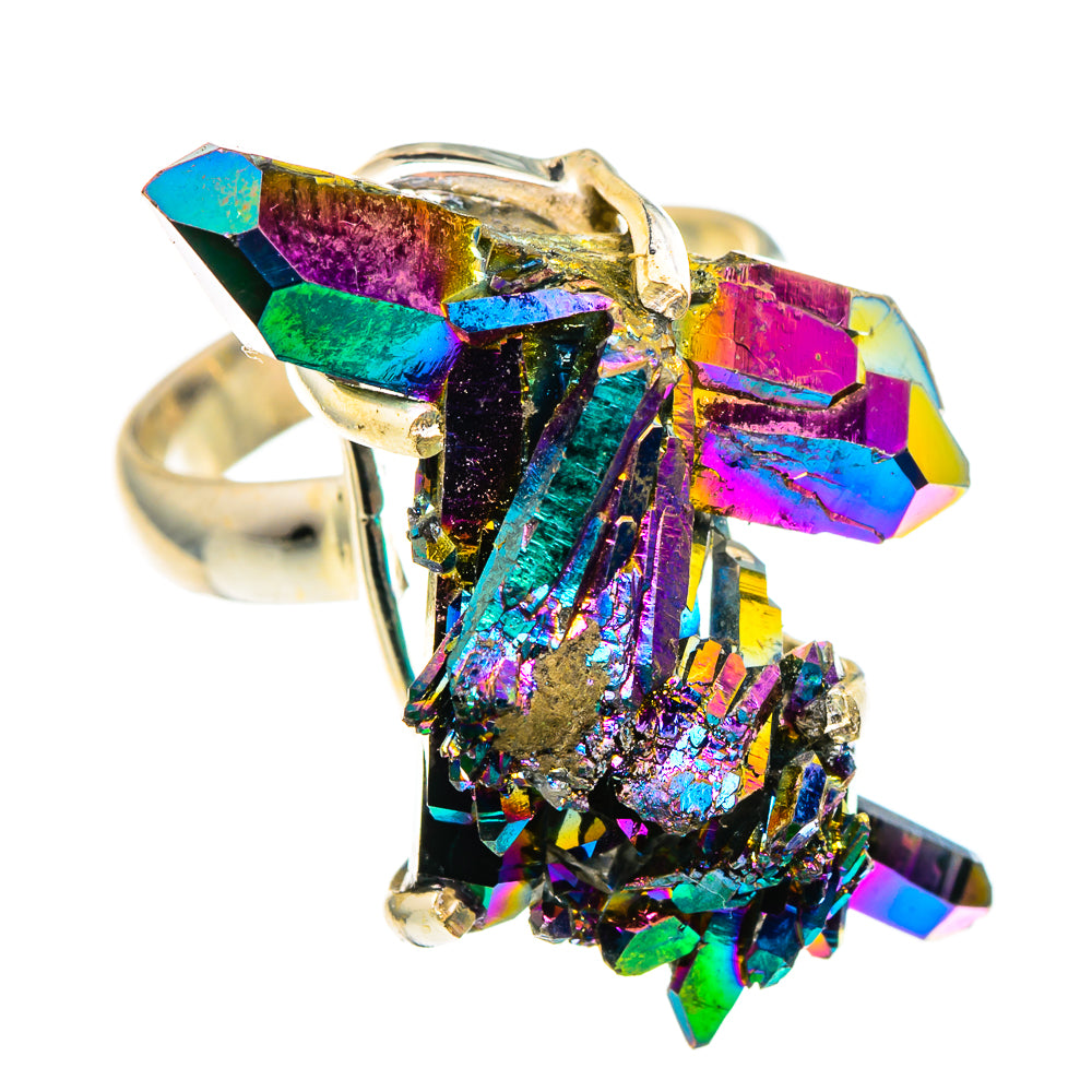 Titanium Sunshine Druzy Rings handcrafted by Anasilvercos - RING96960