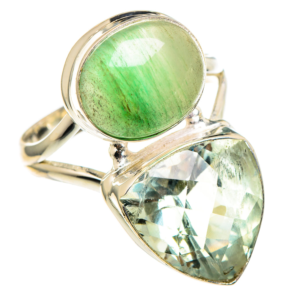 Green Amethyst Rings handcrafted by Anasilvercos - RING96974