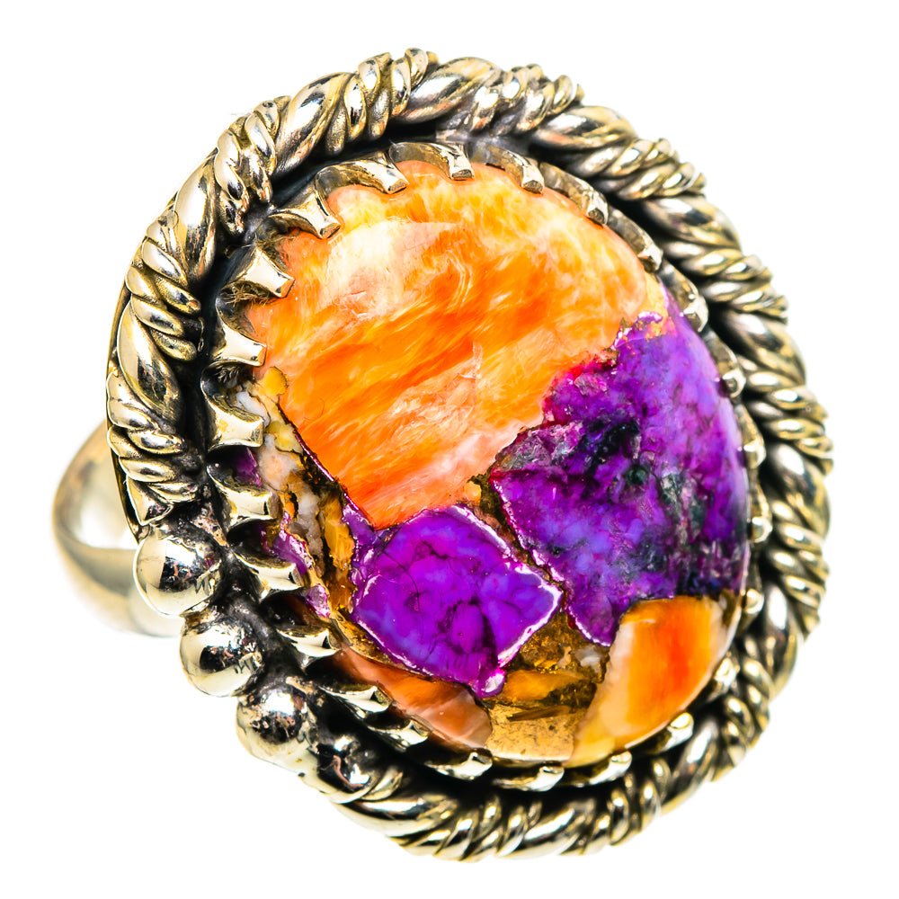 Spiny Oyster Turquoise Rings handcrafted by Anasilvercos - RING96991
