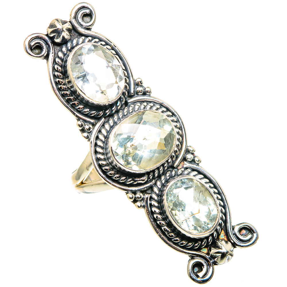 Green Amethyst Rings handcrafted by Anasilvercos - RING97025