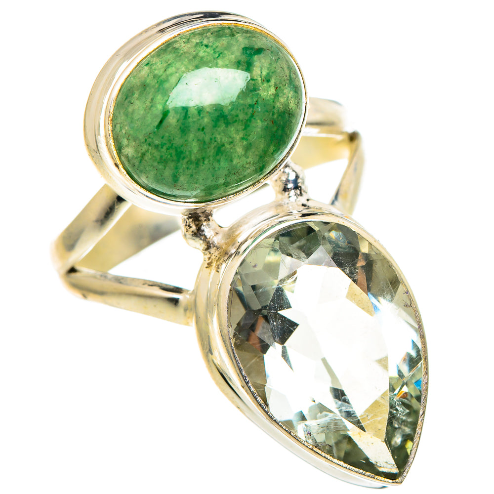 Green Amethyst Rings handcrafted by Anasilvercos - RING97026