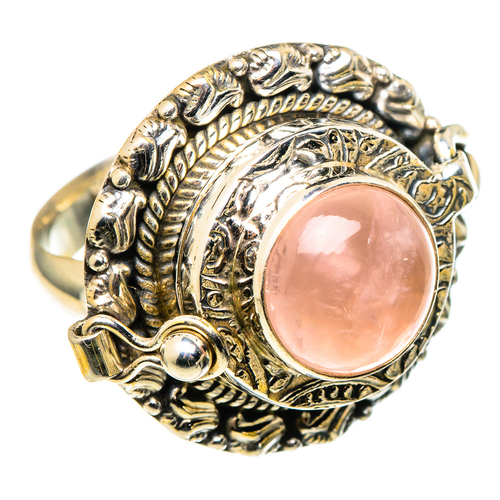 Rose Quartz Rings handcrafted by Anasilvercos - RING97034