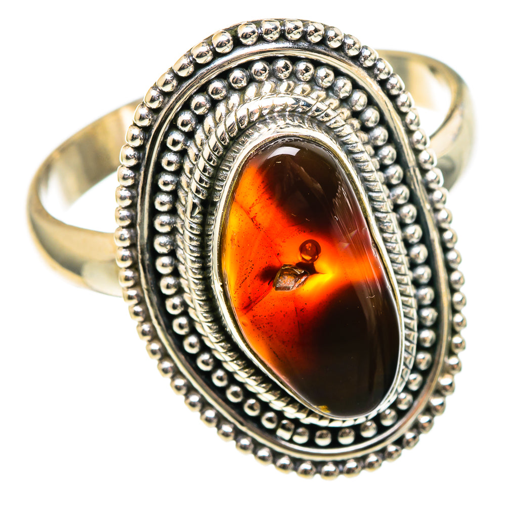 Mexican Fire Agate Rings handcrafted by Anasilvercos - RING97195