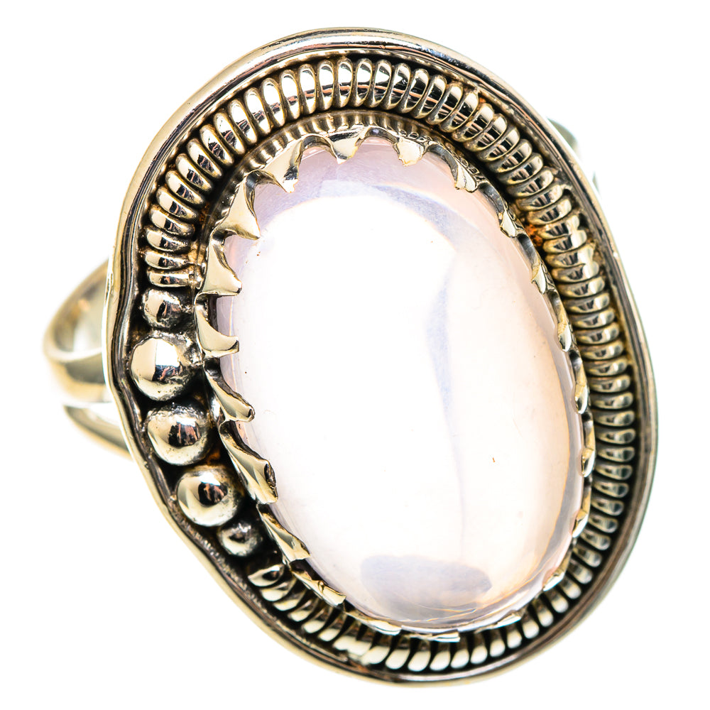 Rose Quartz Rings handcrafted by Anasilvercos - RING97201