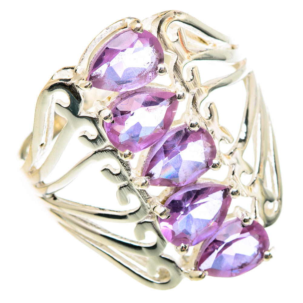 Color Change Alexandrite (lab.) Rings handcrafted by Anasilvercos - RING97206
