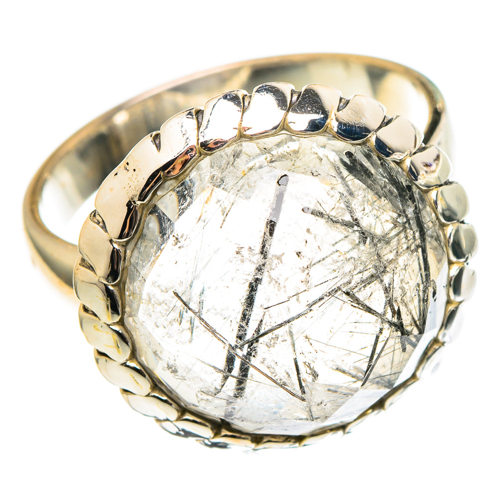 Tourmalinated Quartz Rings handcrafted by Anasilvercos - RING97208