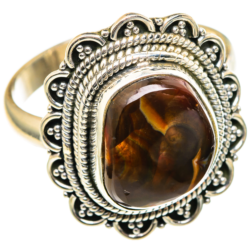 Mexican Fire Agate Rings handcrafted by Anasilvercos - RING97227