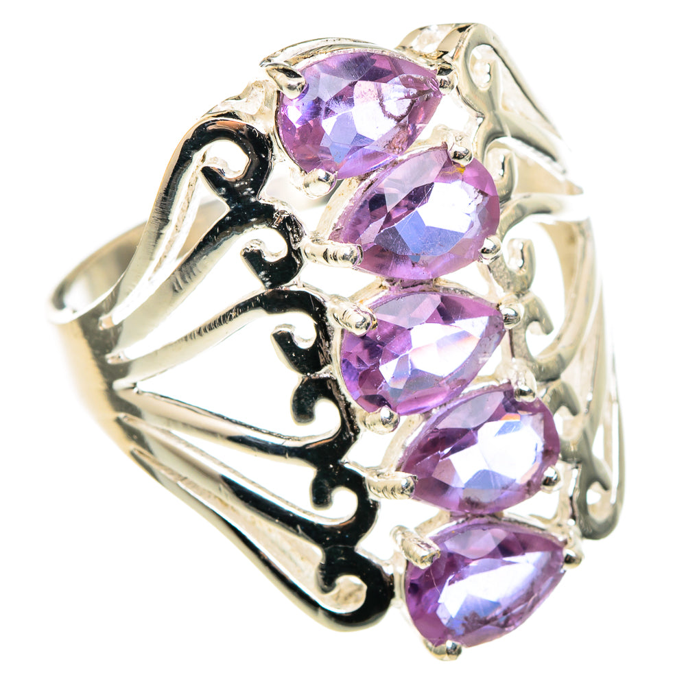 Color Change Alexandrite (lab.) Rings handcrafted by Anasilvercos - RING97236