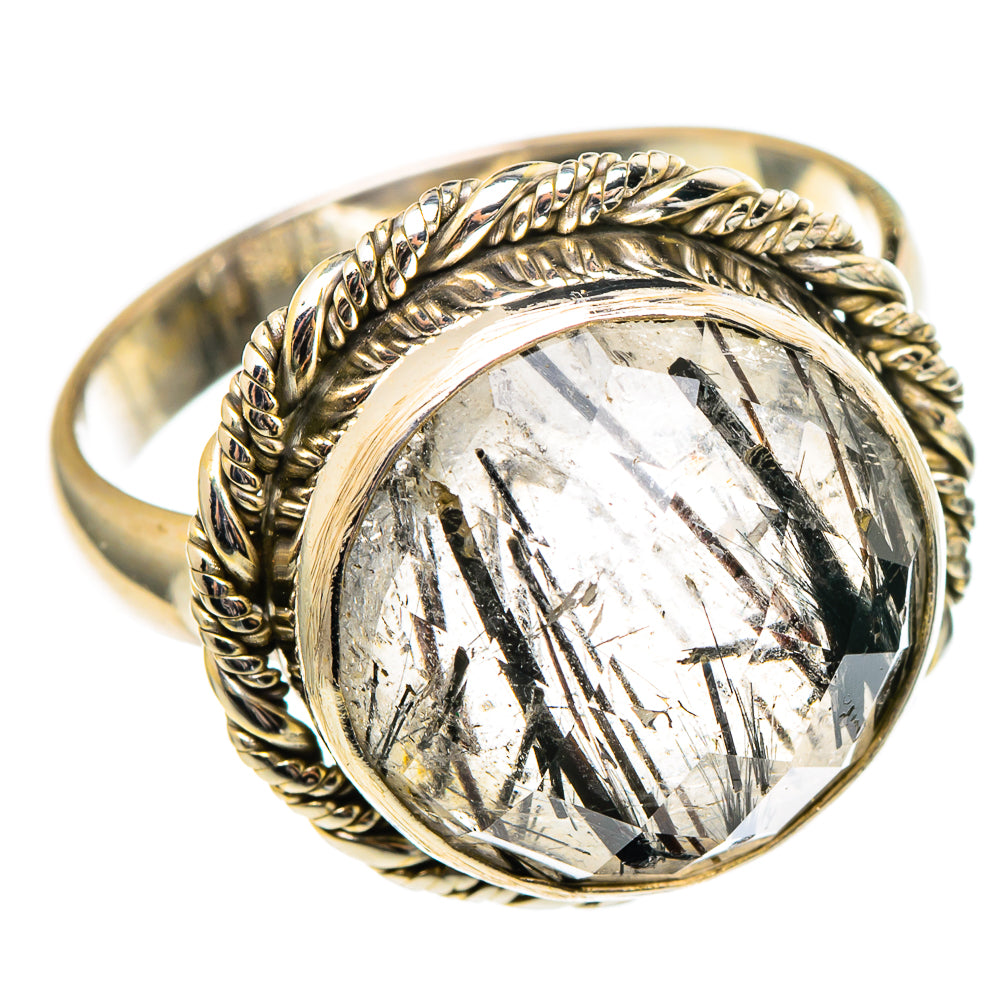 Tourmalinated Quartz Rings handcrafted by Anasilvercos - RING97240
