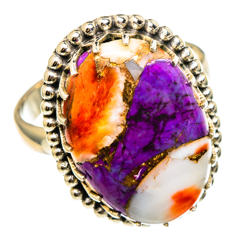 Spiny Oyster Turquoise Rings handcrafted by Anasilvercos - RING97244
