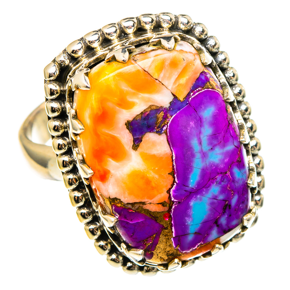Spiny Oyster Turquoise Rings handcrafted by Anasilvercos - RING97273