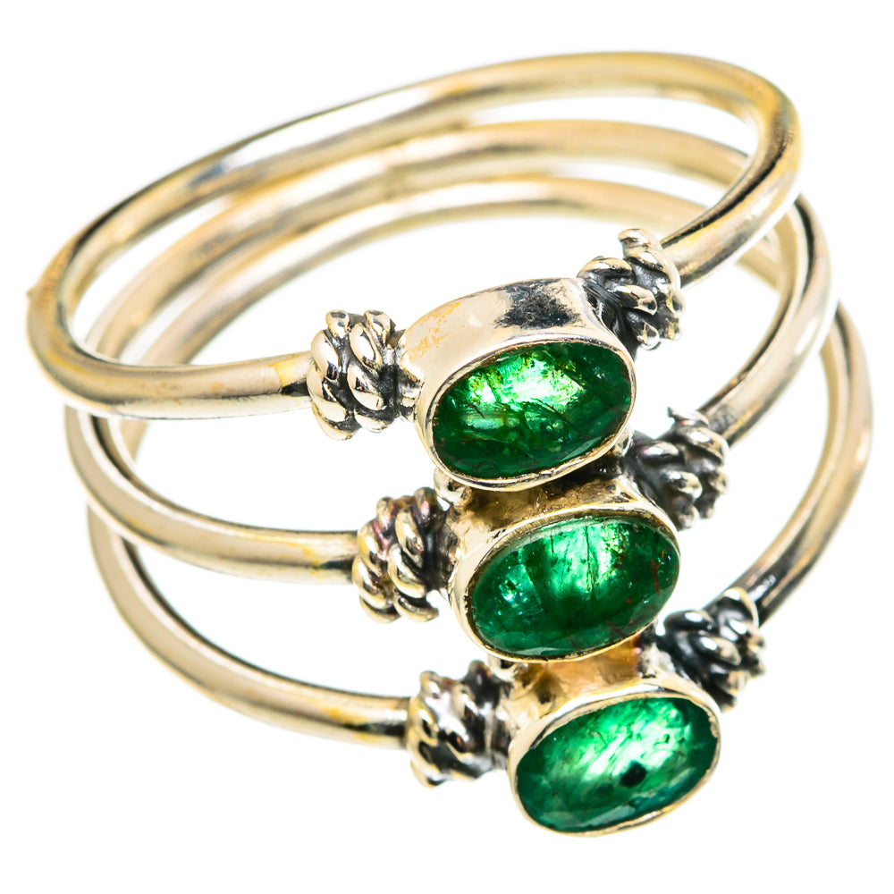 Zambian Emerald Rings handcrafted by Anasilvercos - RING97285