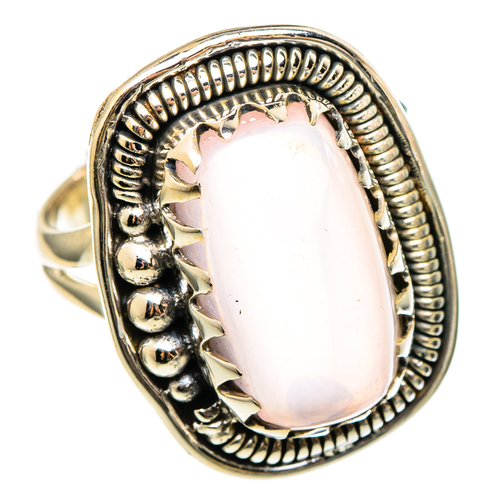 Rose Quartz Rings handcrafted by Anasilvercos - RING97292