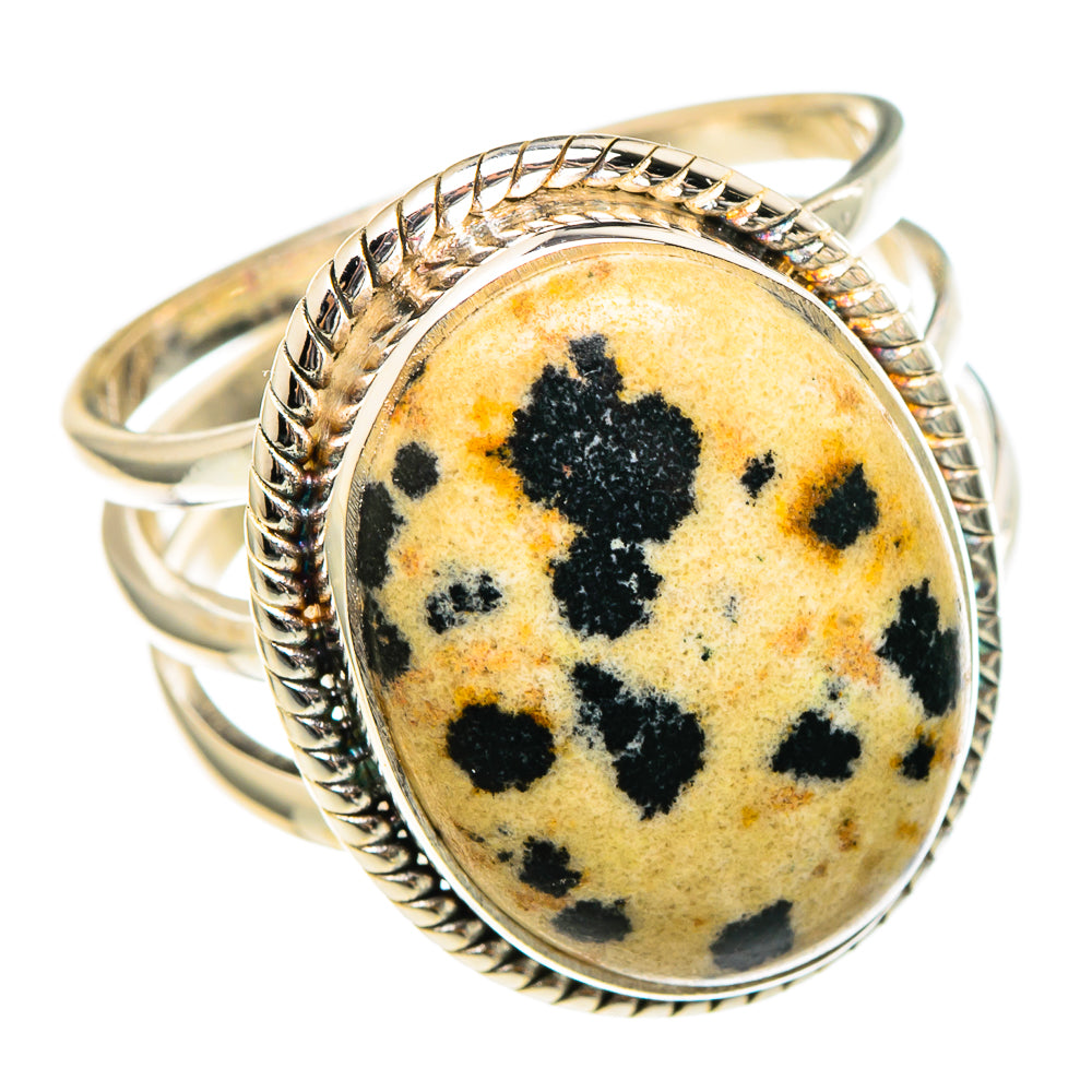 Dalmatian Jasper Rings handcrafted by Anasilvercos - RING97316