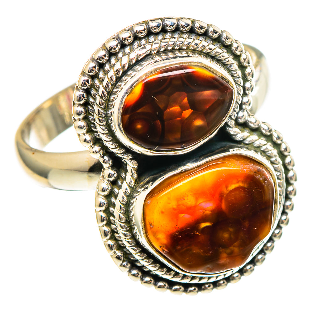 Mexican Fire Agate Rings handcrafted by Anasilvercos - RING97317