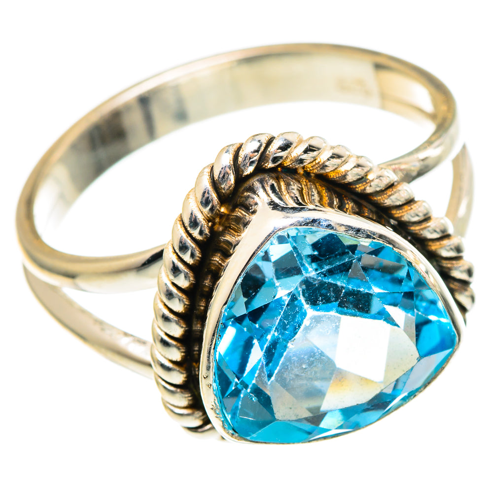 Blue Topaz Rings handcrafted by Anasilvercos - RING97286
