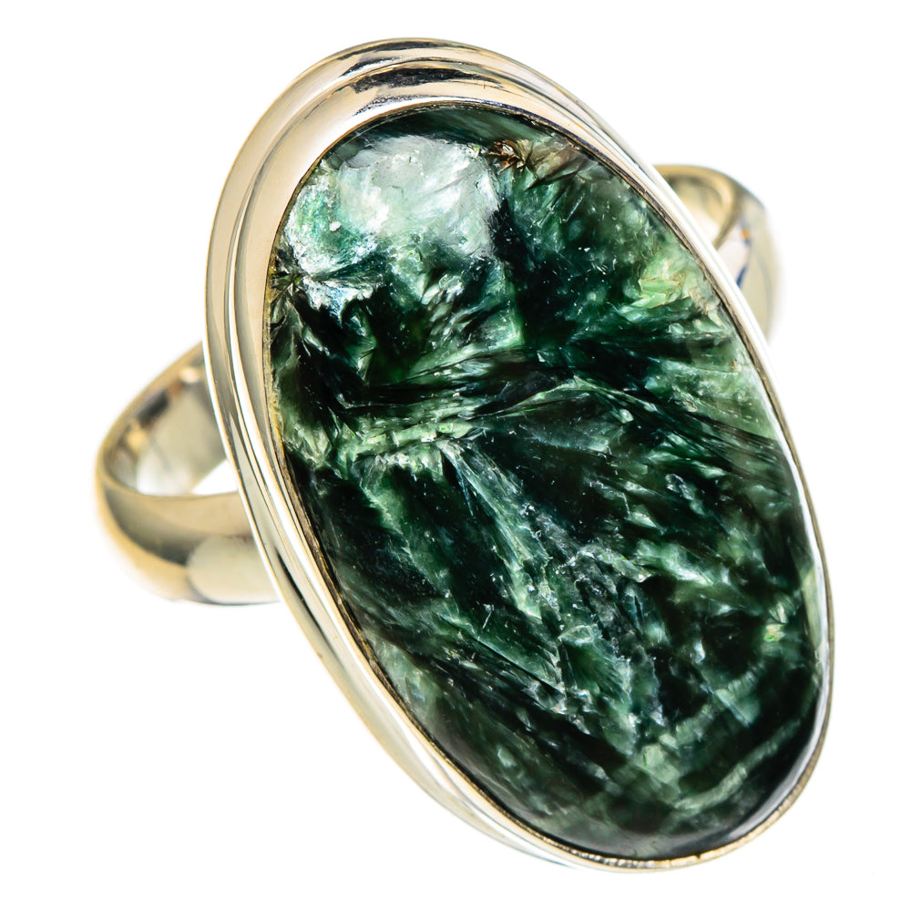 Seraphinite Rings handcrafted by Anasilvercos - RING97340