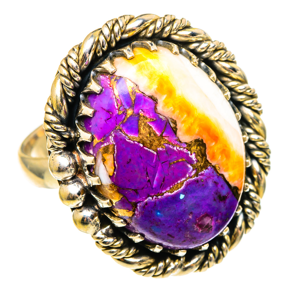 Spiny Oyster Turquoise Rings handcrafted by Anasilvercos - RING97363