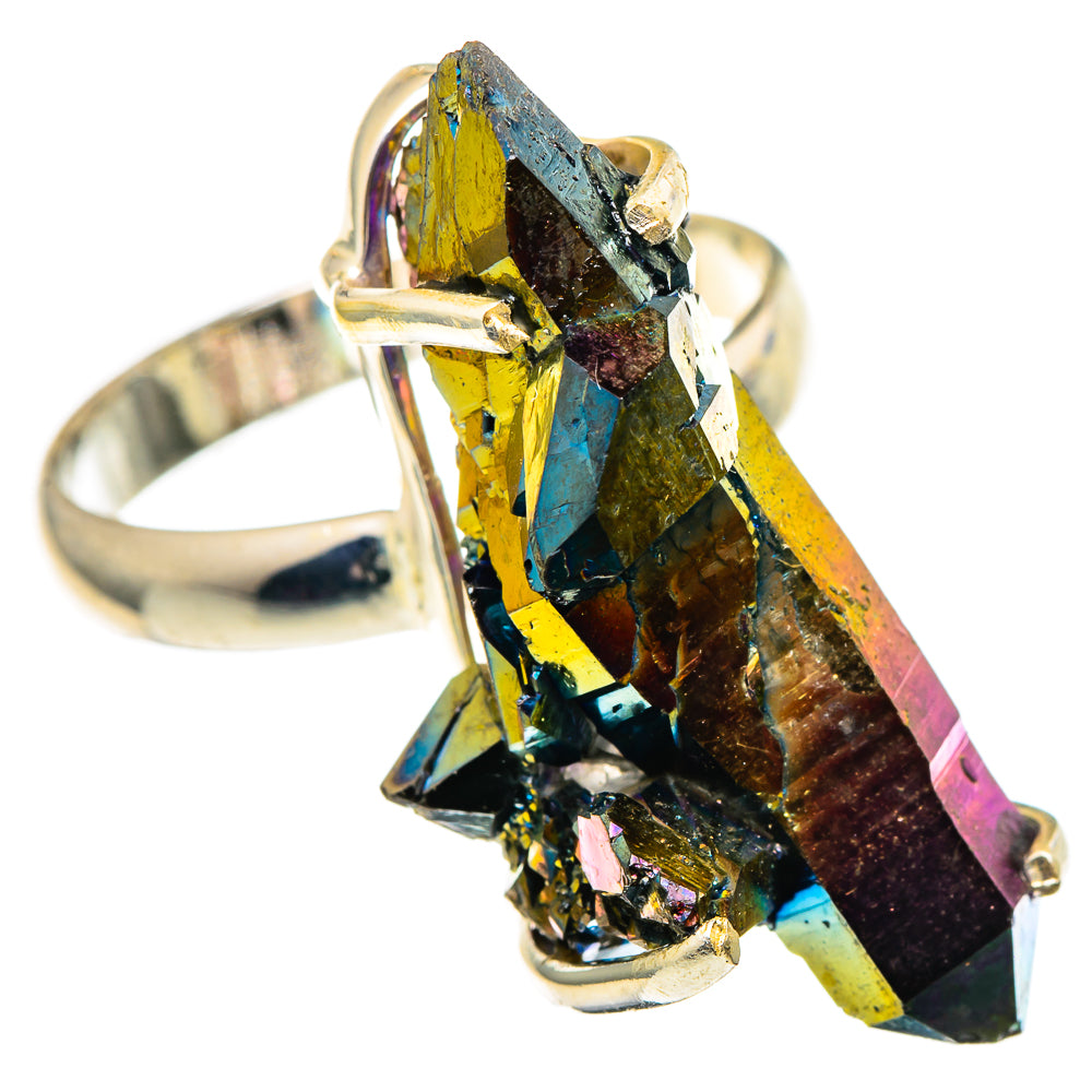 Titanium Sunshine Druzy Rings handcrafted by Anasilvercos - RING97365
